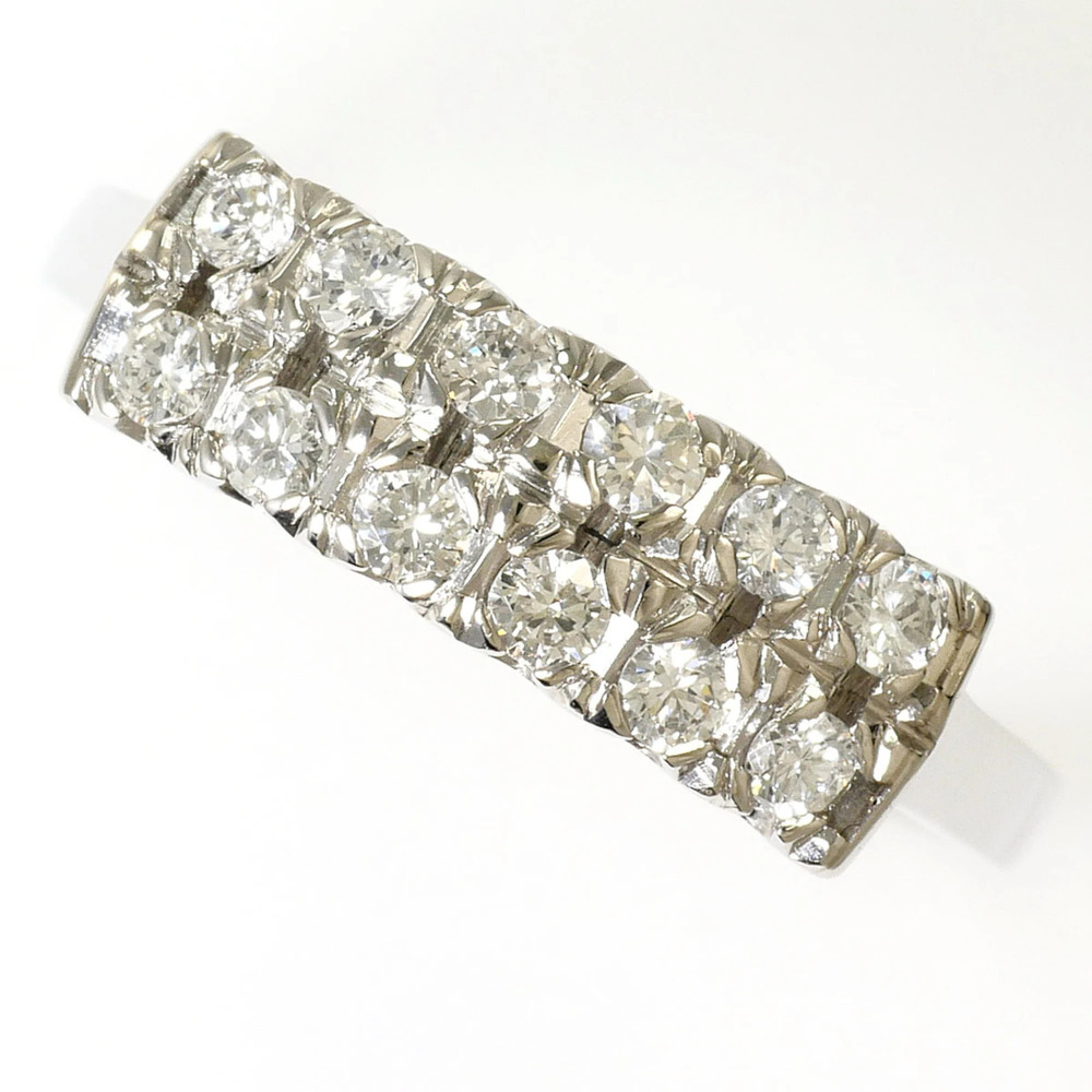 VINTAGE Silver Diamond Ring